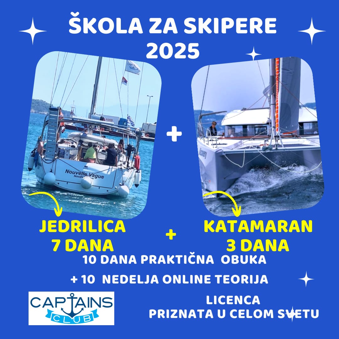 škola jedrenja 26 klub kapetana JEDRILICA ILI KATAMARAN